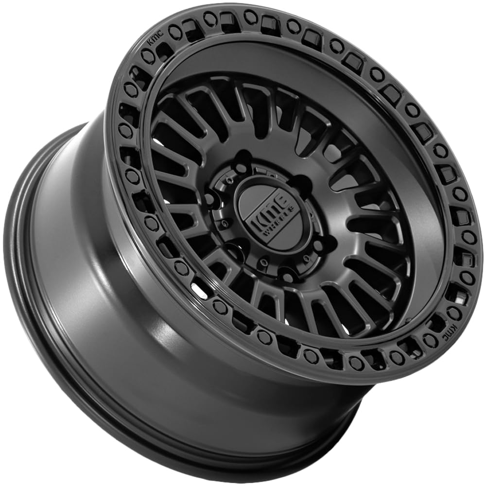 KMC 17X8.5 AZTEC 5X5.04.75 0mm MATTE BLACK W/GLOSS BLACK LIP - KM554MB17855000