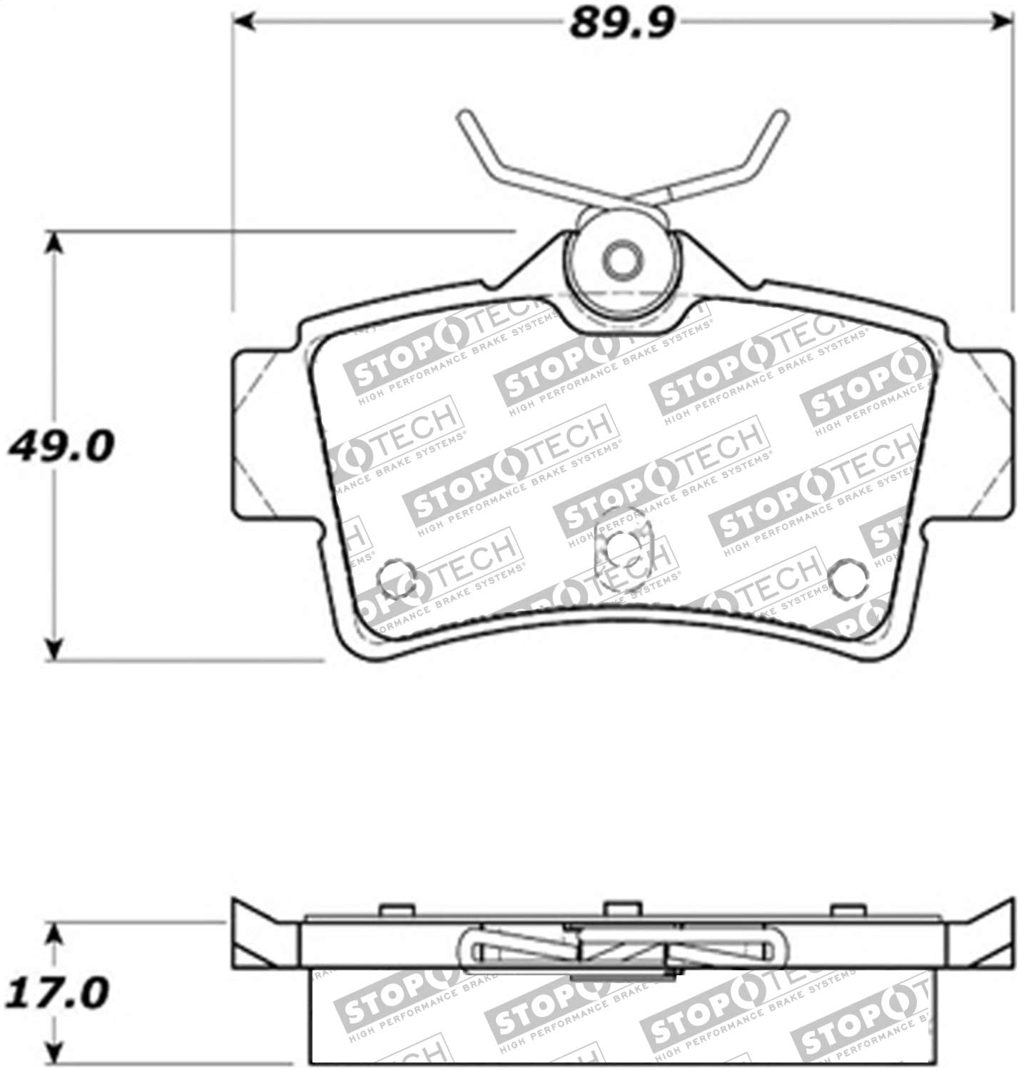 Brake Pads StopTech 305.06270 Street Select with Hardware