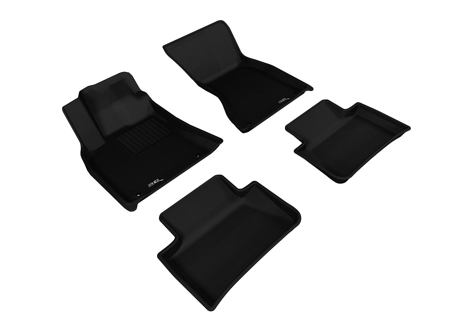 Kagu Floor Mat (Black) 3D MAXpider Custom Fit Compatible with Porsche Macan (95B) 2015-2025 - Full Set