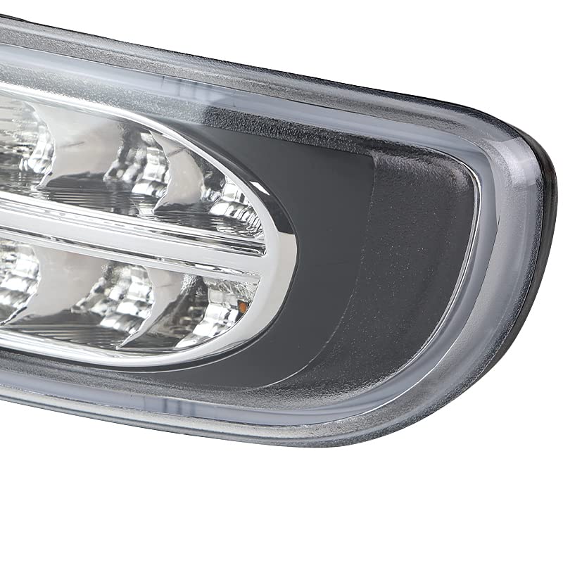 Chrome Sequential LED DRL Signal Bumper Lights SPEC-D TUNING Compatible with 1999-2006 GMC Sierra 1500/2500/3500 Yukon XL L+R Pair Assembly
