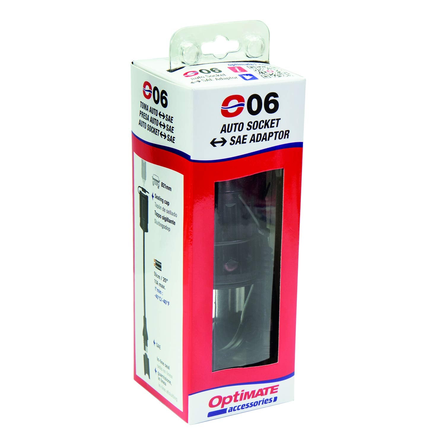 Adapter O-06, Optimate cable with Ø21mm AUTO socket for an automotive plug