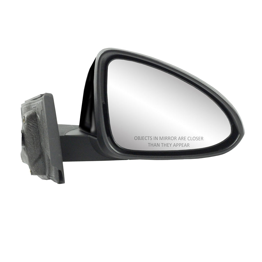 Passenger Side Fit Mirror for Chevrolet Spark LS, LT Model, Textured Black w/PTM Cover, Foldaway, Power