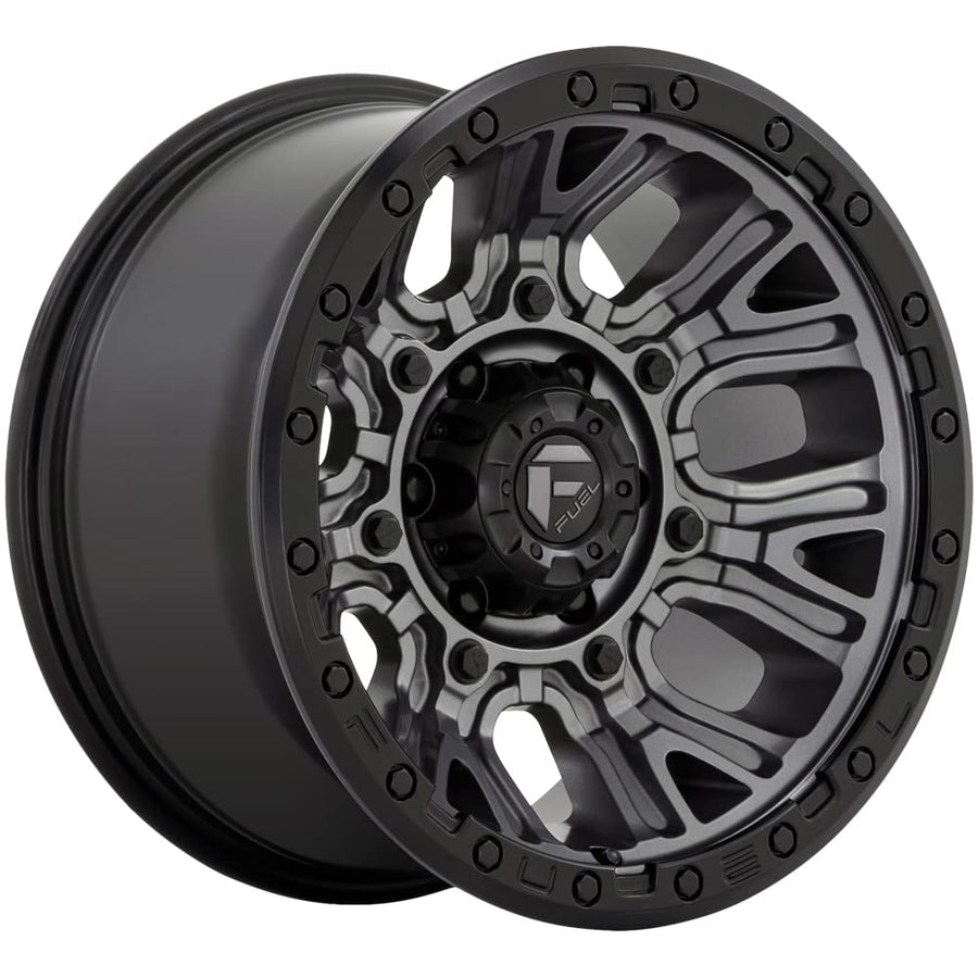 D825 TRACTION FUEL OFF-ROAD 20X9, 8X6.5, 5.04, 1mm MATTE GUNMETAL WITH BLACK RING - D82520908250