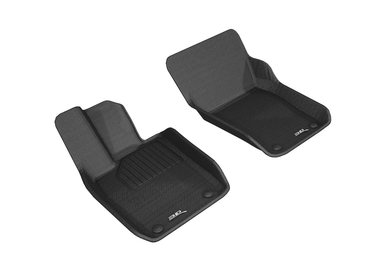 3D MAXpider Kagu Custom Fit Floor Mat (Black) Compatible with Porsche Panamera (971) 2017-2025 / Panamera E-Hybrid (971) 2020-2025 - Front Row