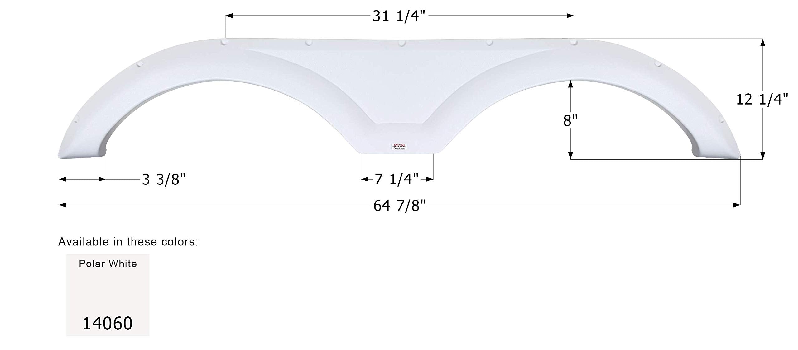 Fender Skirt ICON, Tandem, Gulf Stream, FS4060, Polar White