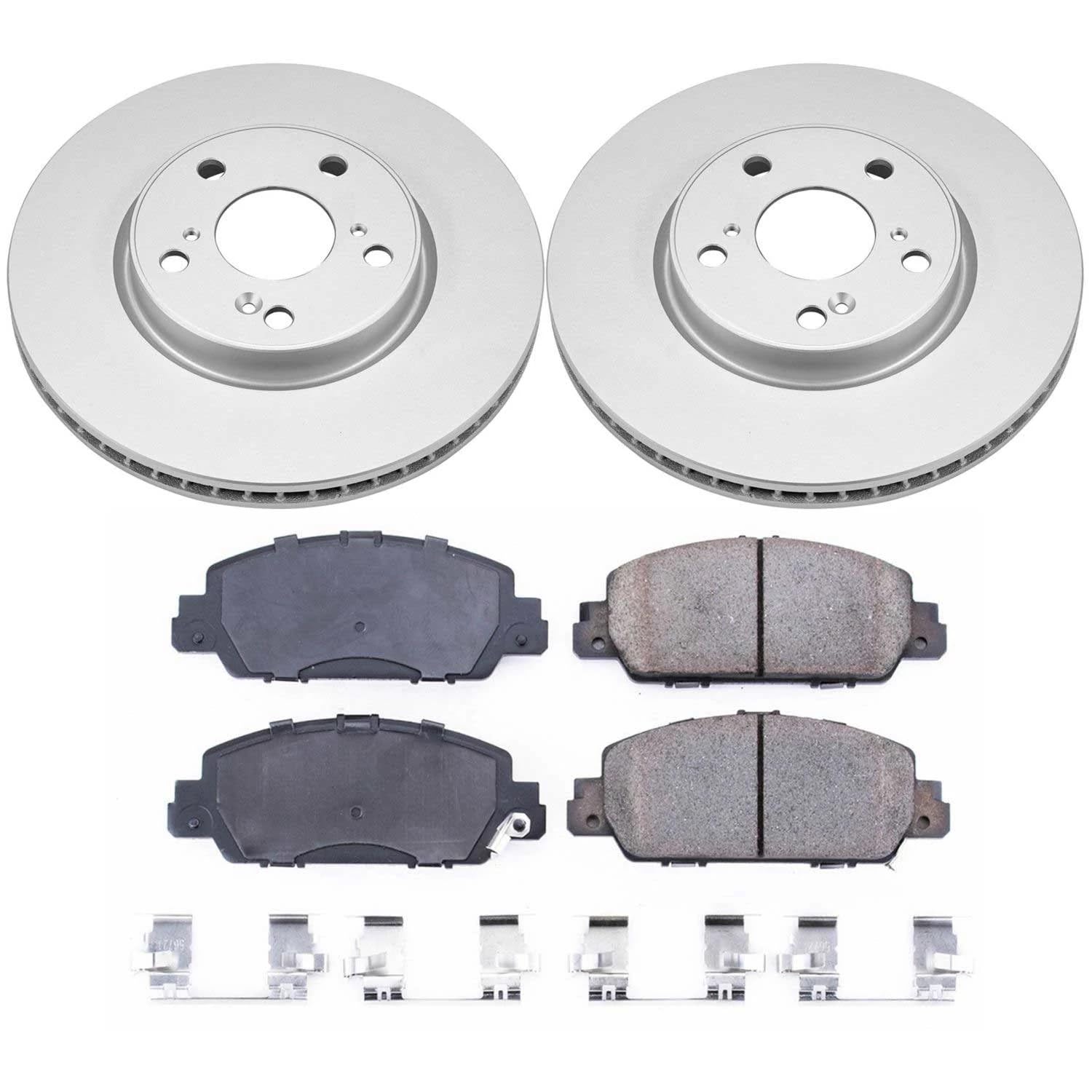 Power Stop CRK6777 Z17 Evolution Geomet Coated Brake Kit Front For Honda Accord 2013-2017, Honda HR-V 2016-2022 [Model Specific]