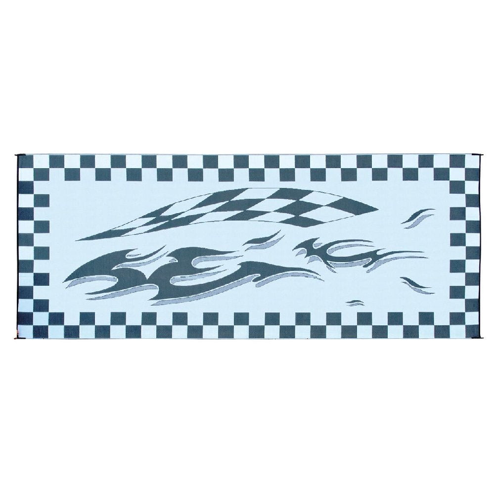 Camping Stylish HC1 Black/Flag 8' x 20' Checkered Mat