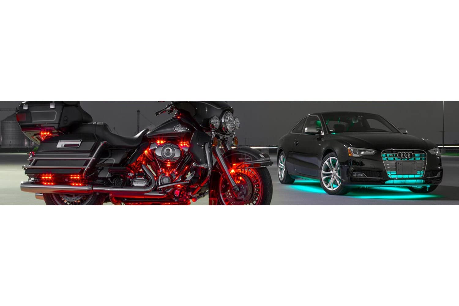 XKchrome 2in1 LED Fog light Bulb Kit - Smartphone App-enabled Bluetooth RGB Devil Eye + LED Fog light Conversion