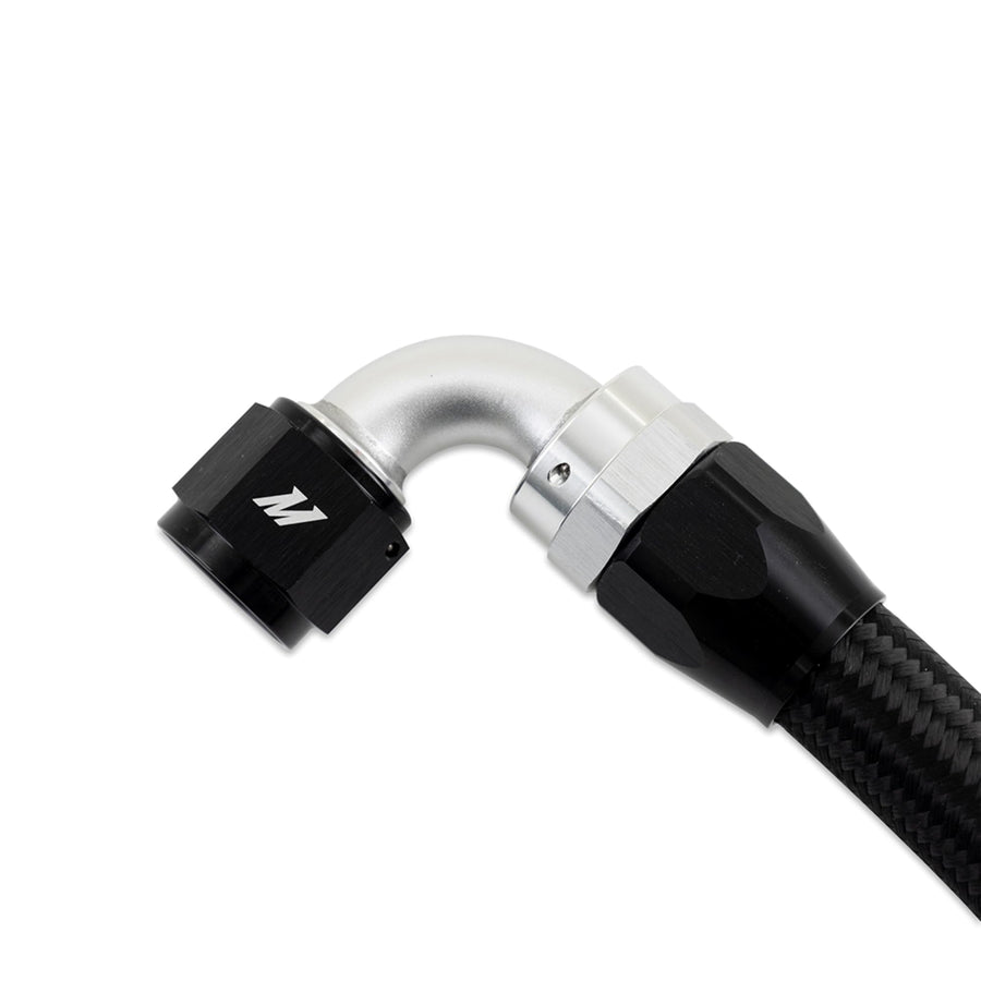 Mishimoto 4-Foot Stainless Steel Braided Hose, with -10AN Straight & 90 Fittings, Black MMSBH-10-4NBK