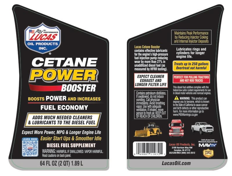 Cetane Power Booster Lucas Oil - 64 Ounce