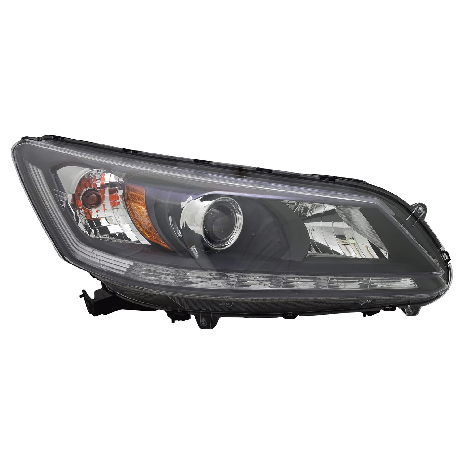Right TYC Headlight Assembly Compatible with 2013-2015 Honda Accord
