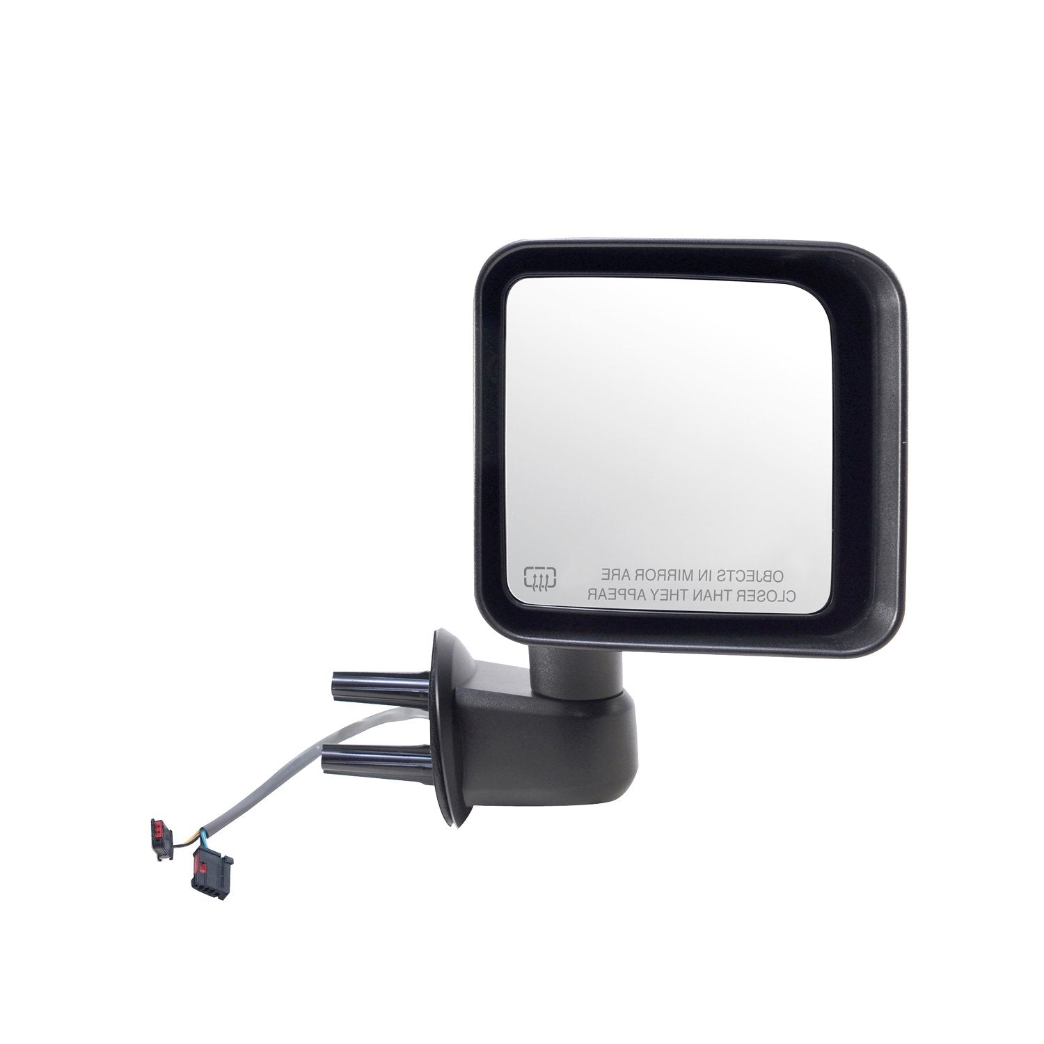 Fit System Mirror Passenger Side for Jeep Wrangler, Wrangler JK, Textured Black, Foldaway, Heated Power