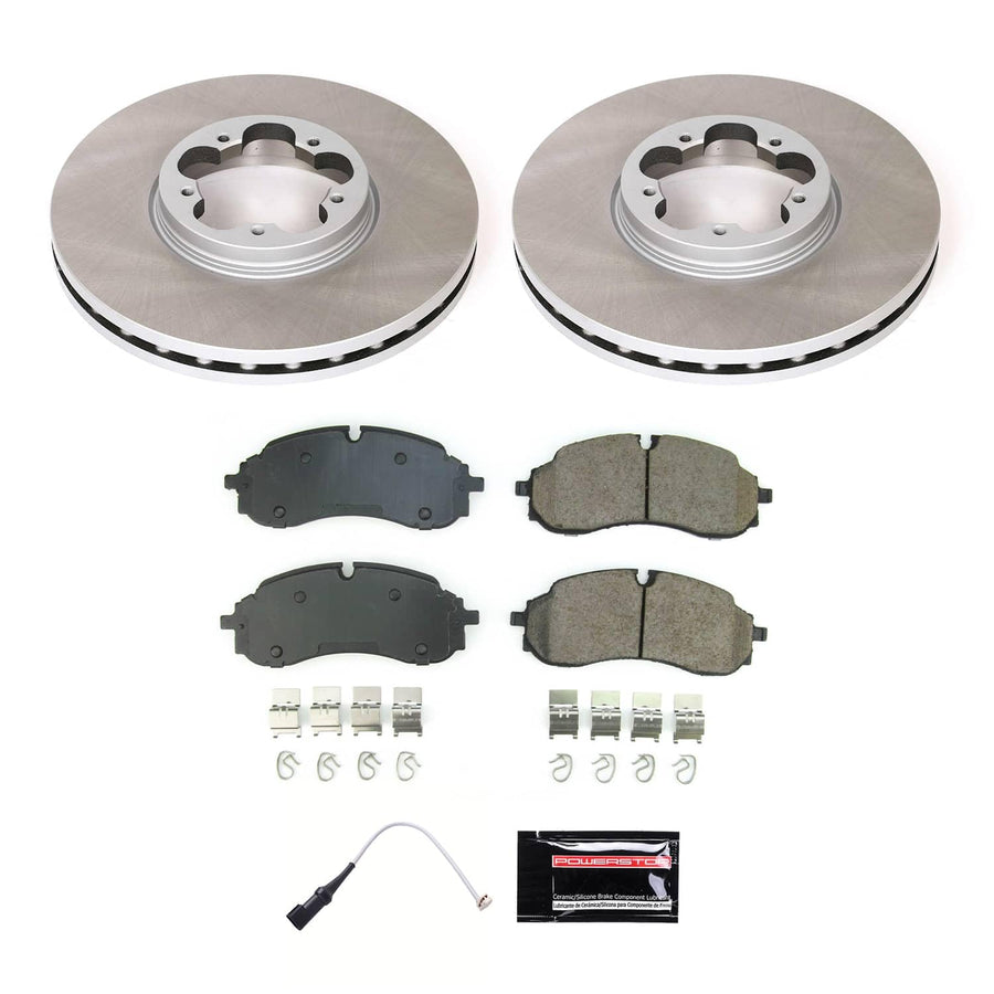 Power Stop SC8986 Brake Kit Front With Semi-Coated Brake Rotors and Ceramic Brake Pads & Hardware For Ford E-Transit, Ford Transit-150, Ford Transit-250, Ford Transit-350 [Model Specific]