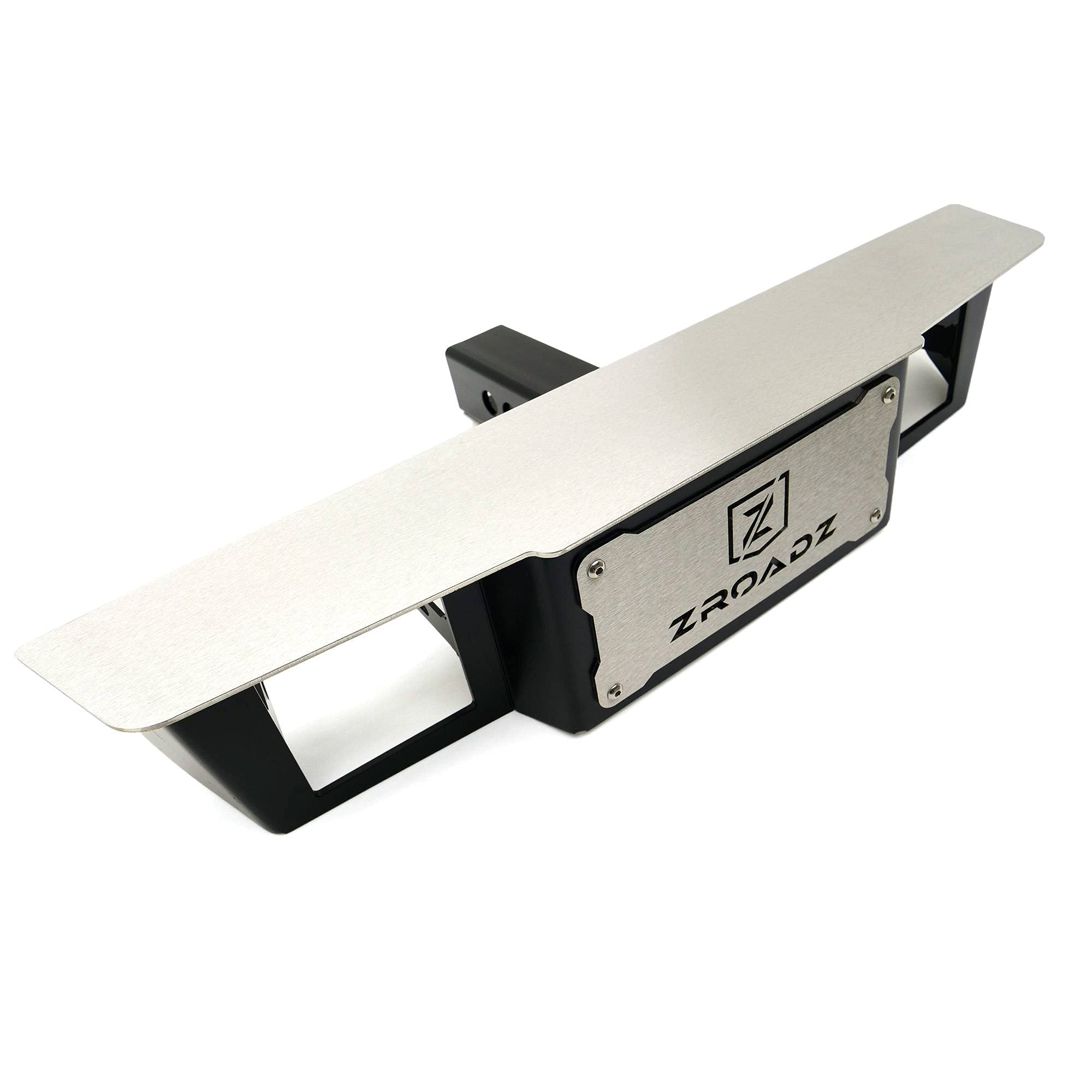 ZROADZ Universal 2" Hitch Step LED - Black Mild Steel - Bolt-on, No Drilling - to Mount (2) 3 Inch ZROADZ or Similar Style LED Pod Lights - PN#Z390010