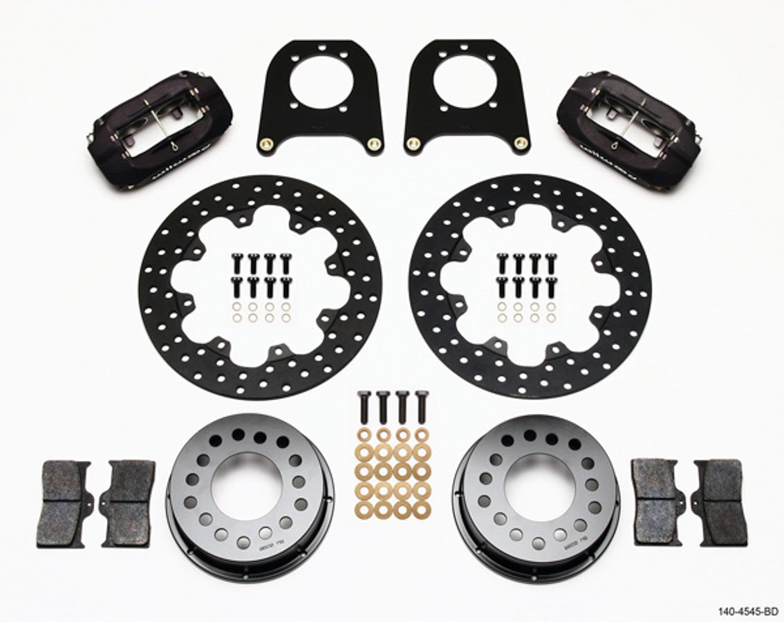Rear Drag Kit Wilwood 140-4545-BD for 12 Bolt Chevy with C-Clip Eliminator , Gray