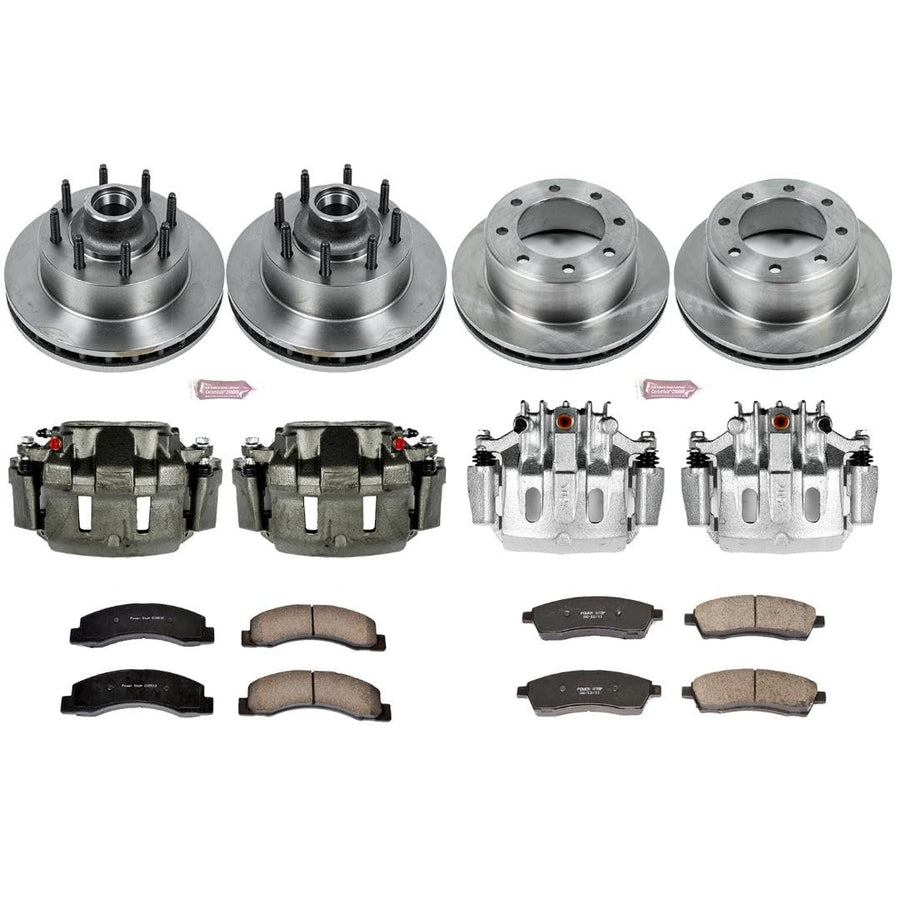 Power Stop Autospecialty KCOE1892 1-Click OE Replacement Brake Kit with Calipers For Ford F-250 Super Duty 1999-2000, Ford F-350 Super Duty 1999-2000 [Model Specific]