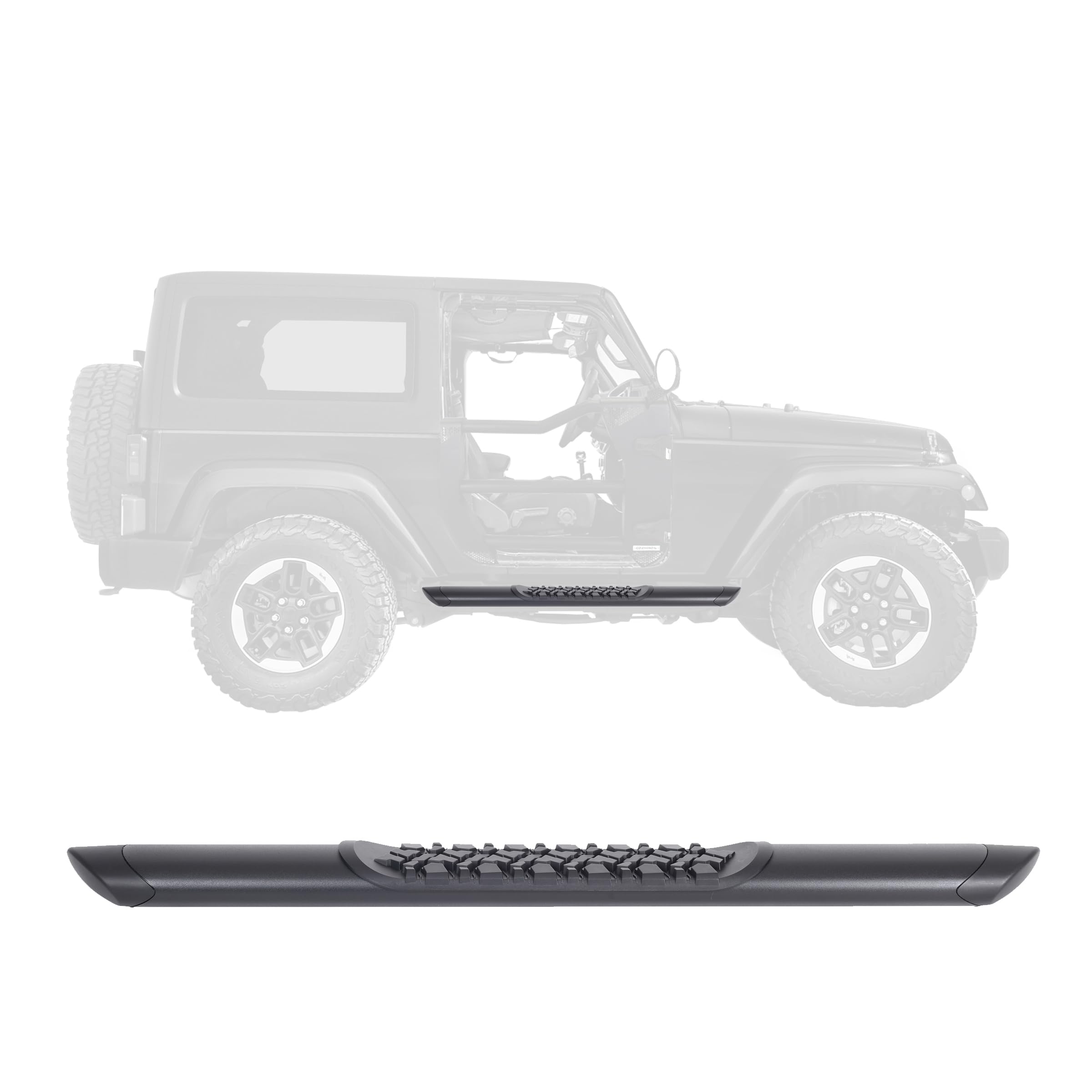 V-Series V3 Side Step Go Rhino Side Steps | 52" Aluminium, Textured Black | V300052T