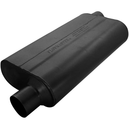 50 Series Flowmaster Delta Flow® Chambered Muffler – 2.50” - Offset In/Offset Out – Moderate Sound – 16-Gauge Aluminized Steel – Perfect for daily-driven Performance Vehicles & Passenger Cars 942553