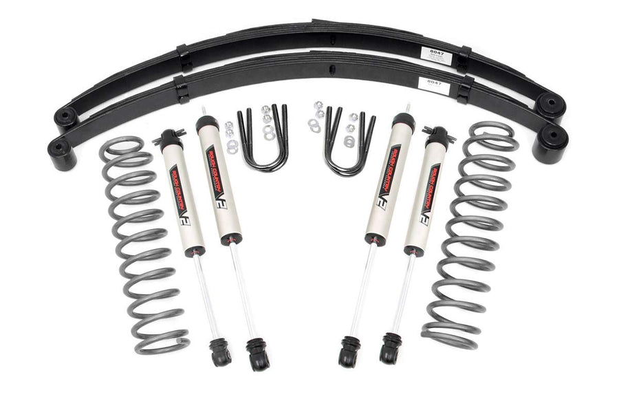 3" Rough Country Lift Kit w/V2 Shocks for 1984-2001 Jeep Cherokee XJ - 63070