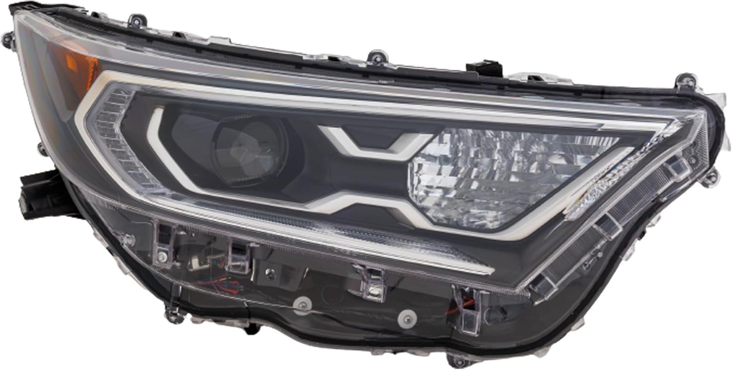 Toyota RAV4 Hybrid 2019-2021 Headlight without Adaptive ACK Automotive LIMITED/XLE/XSE JPN Built RH Passenger Side CAPA Replaces OEM: 81130-42A02 Partslink: TO2519202C