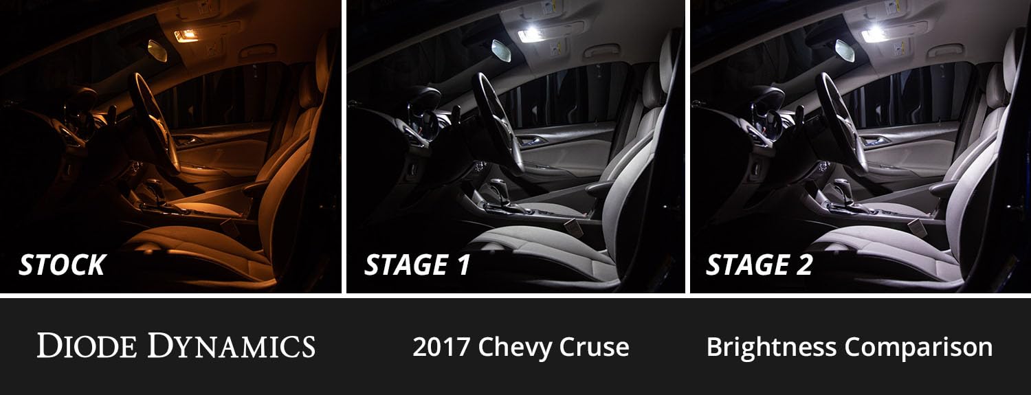 Diode Dynamics interior bulb pack LED compatible with Chevrolet Cruze 2011-2015, Stage 1