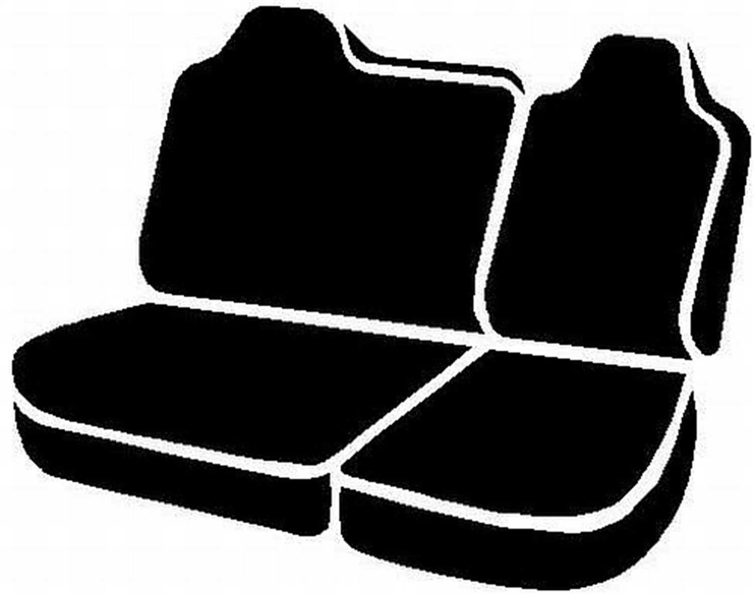 Fia BLACK TR42-41 Custom Fit Rear Seat Cover Split Seat 40/60 - Saddle Blanket, (Black)