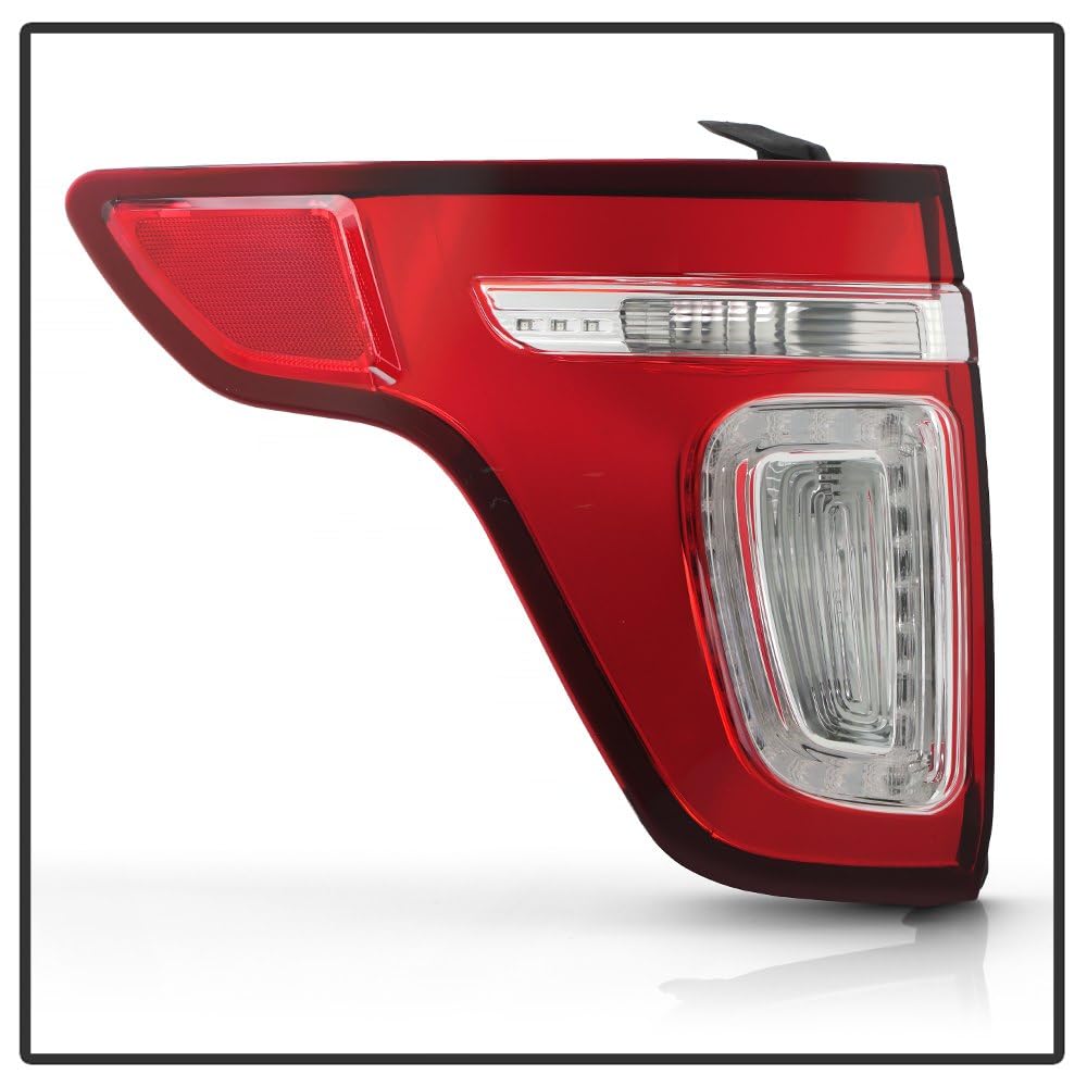 Ford Explorer 11-15 Spyder (POE) LED Red Clear Tail Light - OE Left (FO2800226)