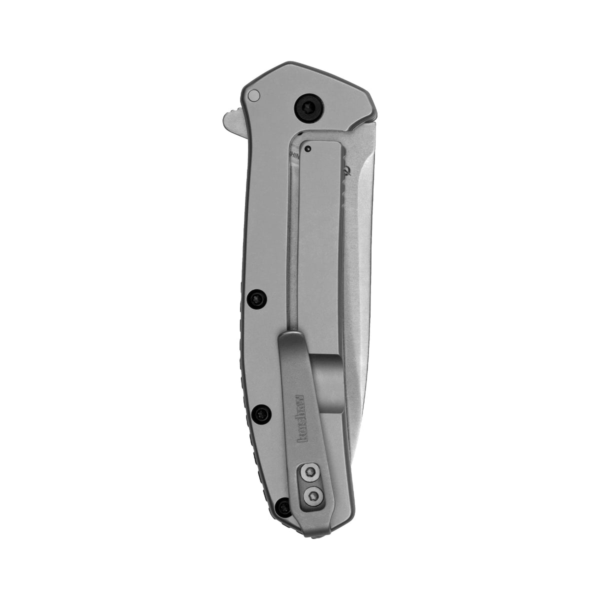 Kershaw Pocket Knife Outcome, 2.8 inch Stainless Steel Blade, Stonewashed Finish, Pocketclip,BLACK
