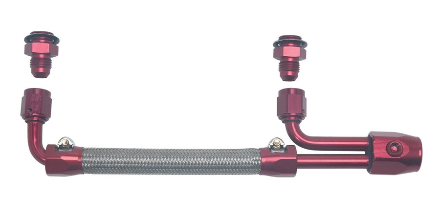 King Demon Edelbrock Braided Stainless Steel Fuel Line Kit 8088