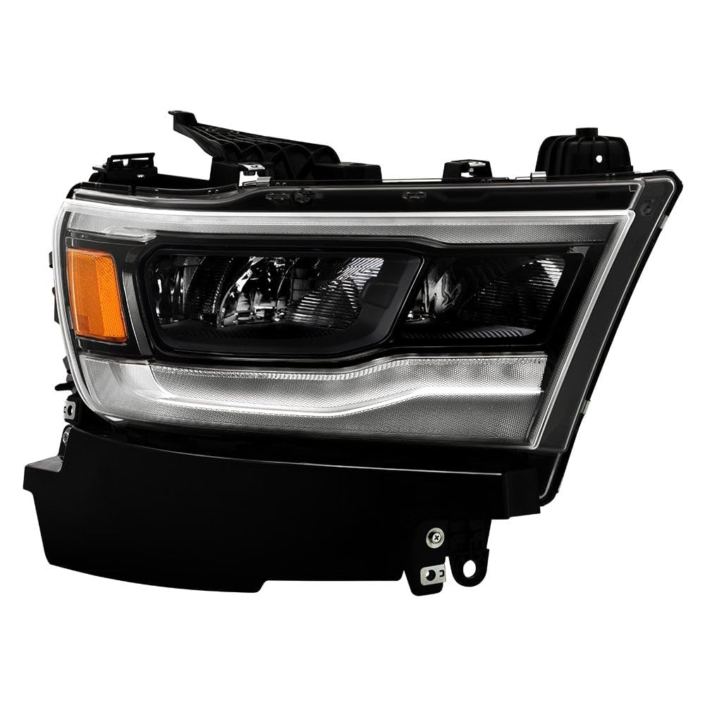 Dodge Ram 1500 Spyder (POE) 19-22 Black Bezel Full LED w/DRL Headlight - OE Right