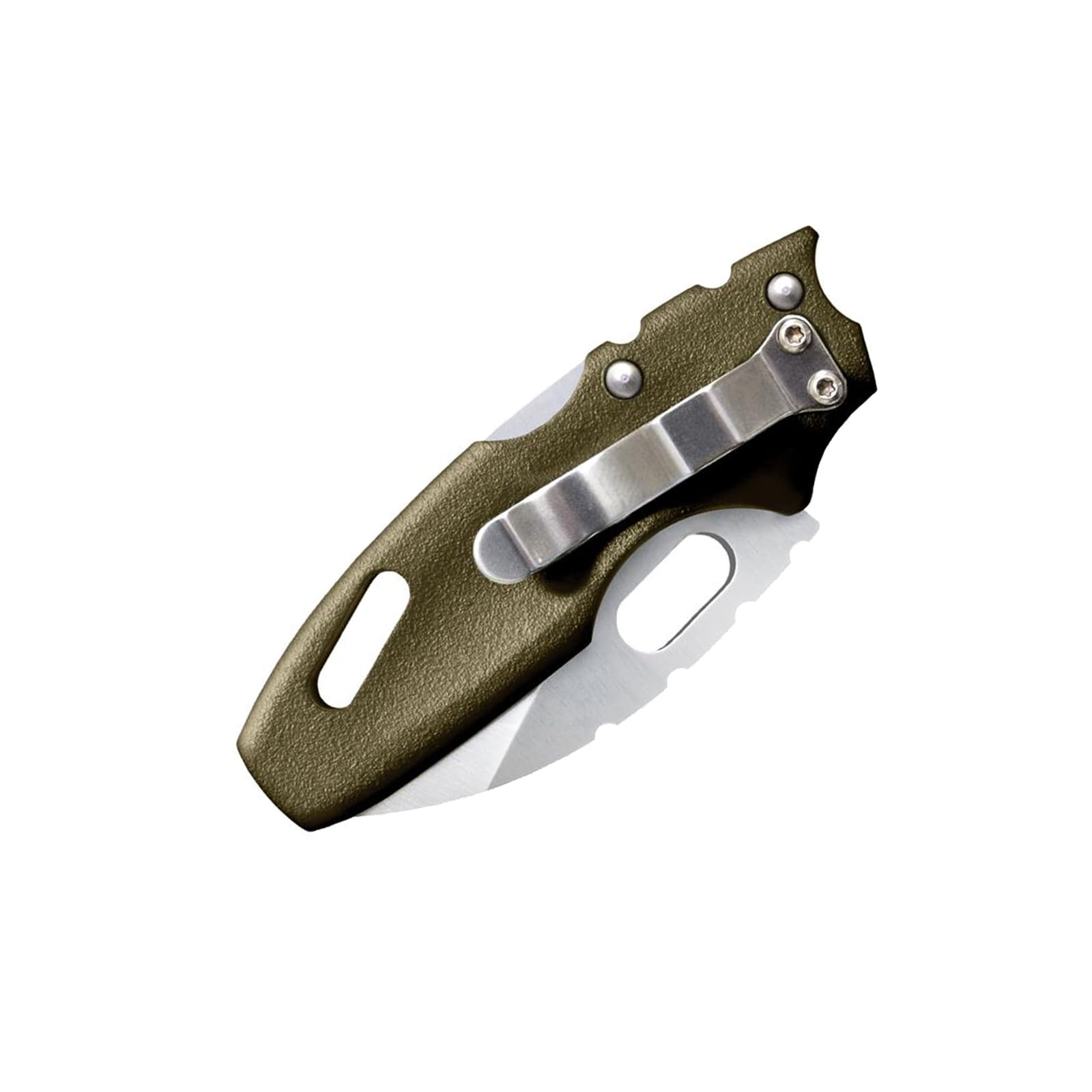 Mini Tuff Lite Cold Steel 2" 4034SS Sheepsfoot Razor-Sharp Blade 3" Griv-Ex OD Green Handle Everyday Carry Pocket Folding Knife