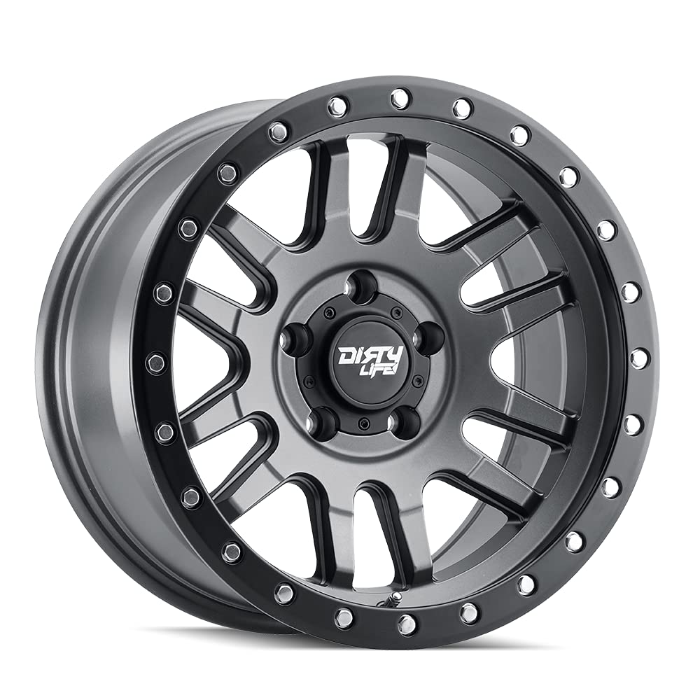 17x9 CANYON PRO, Bolt Pattern: 5x5/, Offset: -12, SATIN GRAPHITE W/SIMULATED RING, set of 1