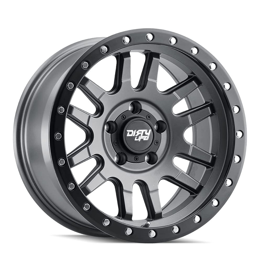 17x9 CANYON PRO, Bolt Pattern: 5x5/, Offset: -12, SATIN GRAPHITE W/SIMULATED RING, set of 1