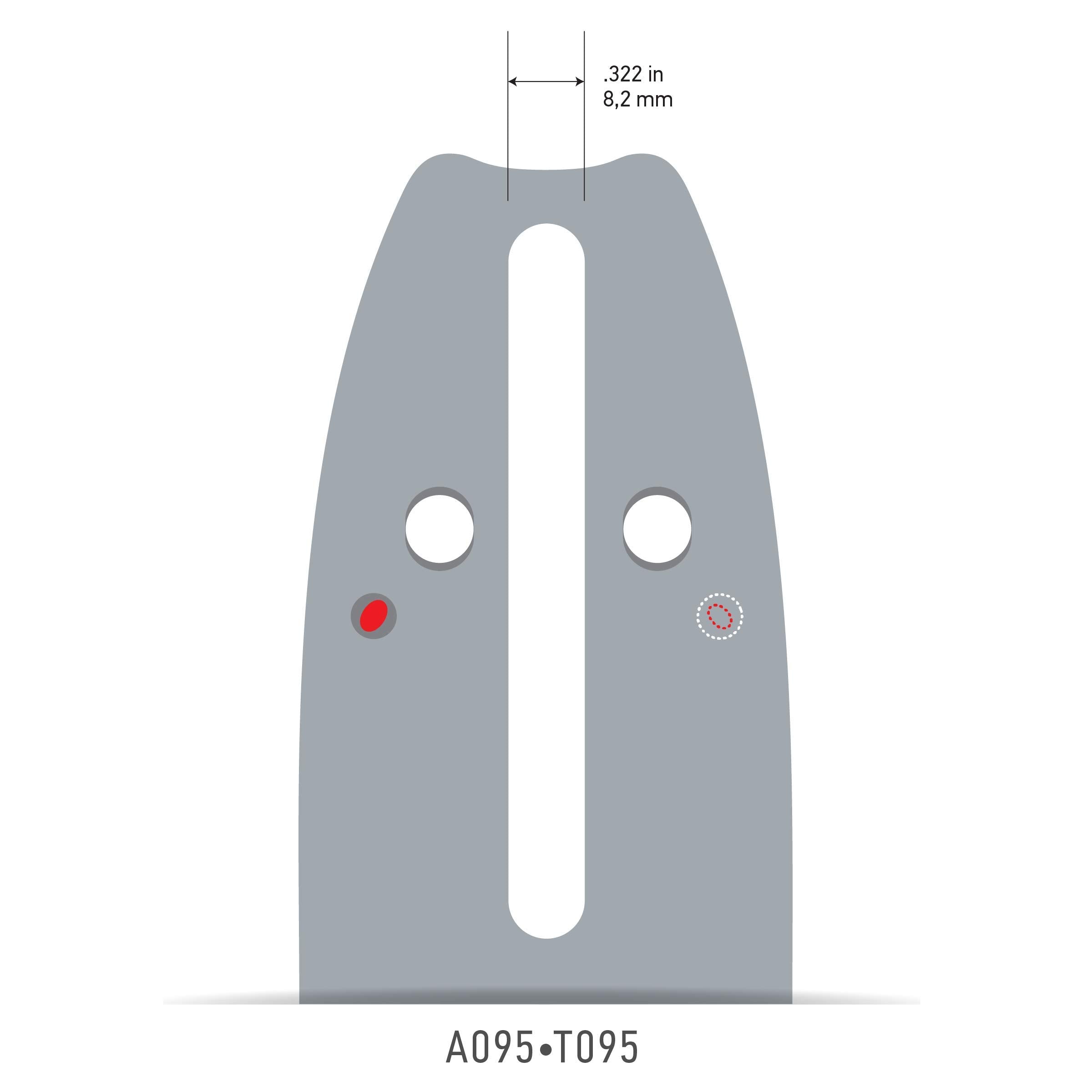 Oregon 180SDEA095 18" Double Guard Bar .050" Gauge 3/8" Low Pro Pitch