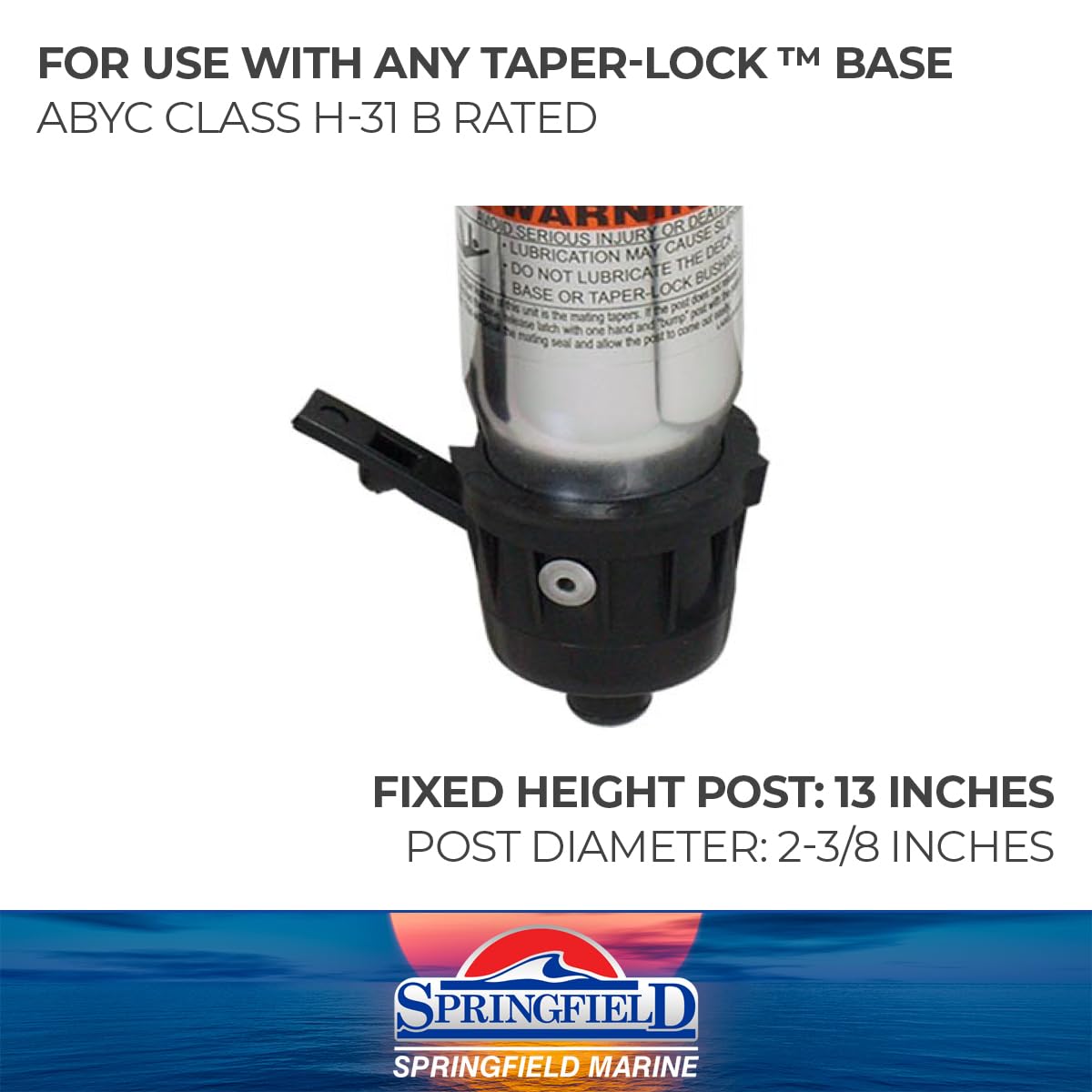 Hi-Lo Springfield 1600406 Taper-Lock Post - Fixed Height