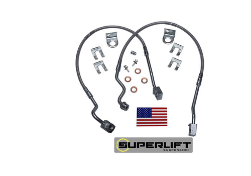 SUPERLIFT SUSPENSION RealTruck Brake Hose Kit for Ford Ranger | Front Bullet Proof Pair of Brake Hoses | 91260 | Fits 1995-1997 Ford Ranger with 4-6" Lift Kit