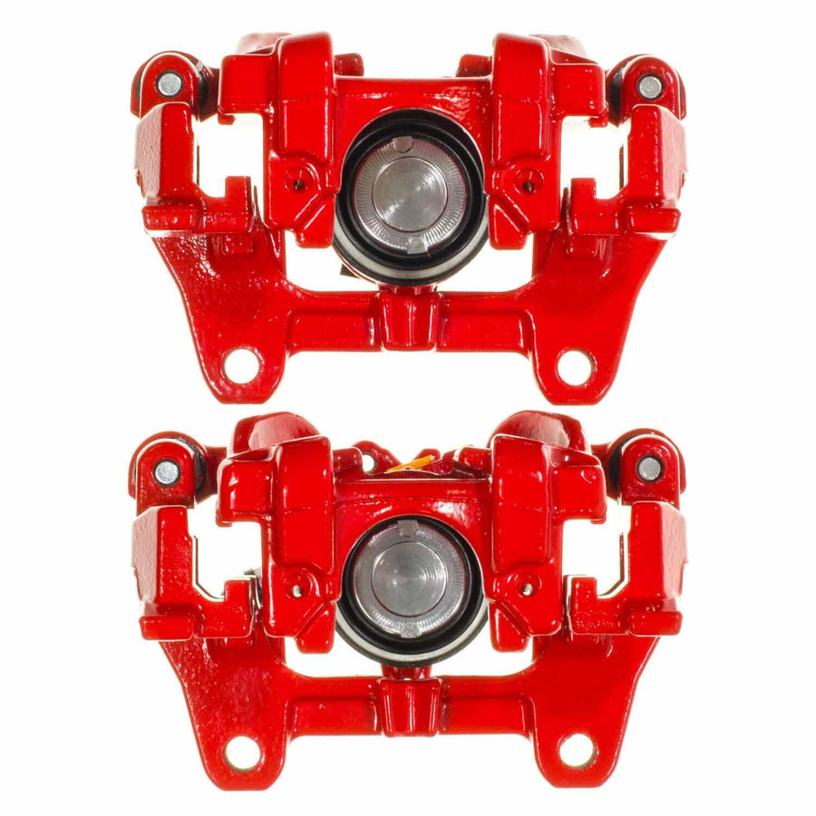 Power Stop S15140 Rear Pair of High-Temp Red Powder Coated Calipers
