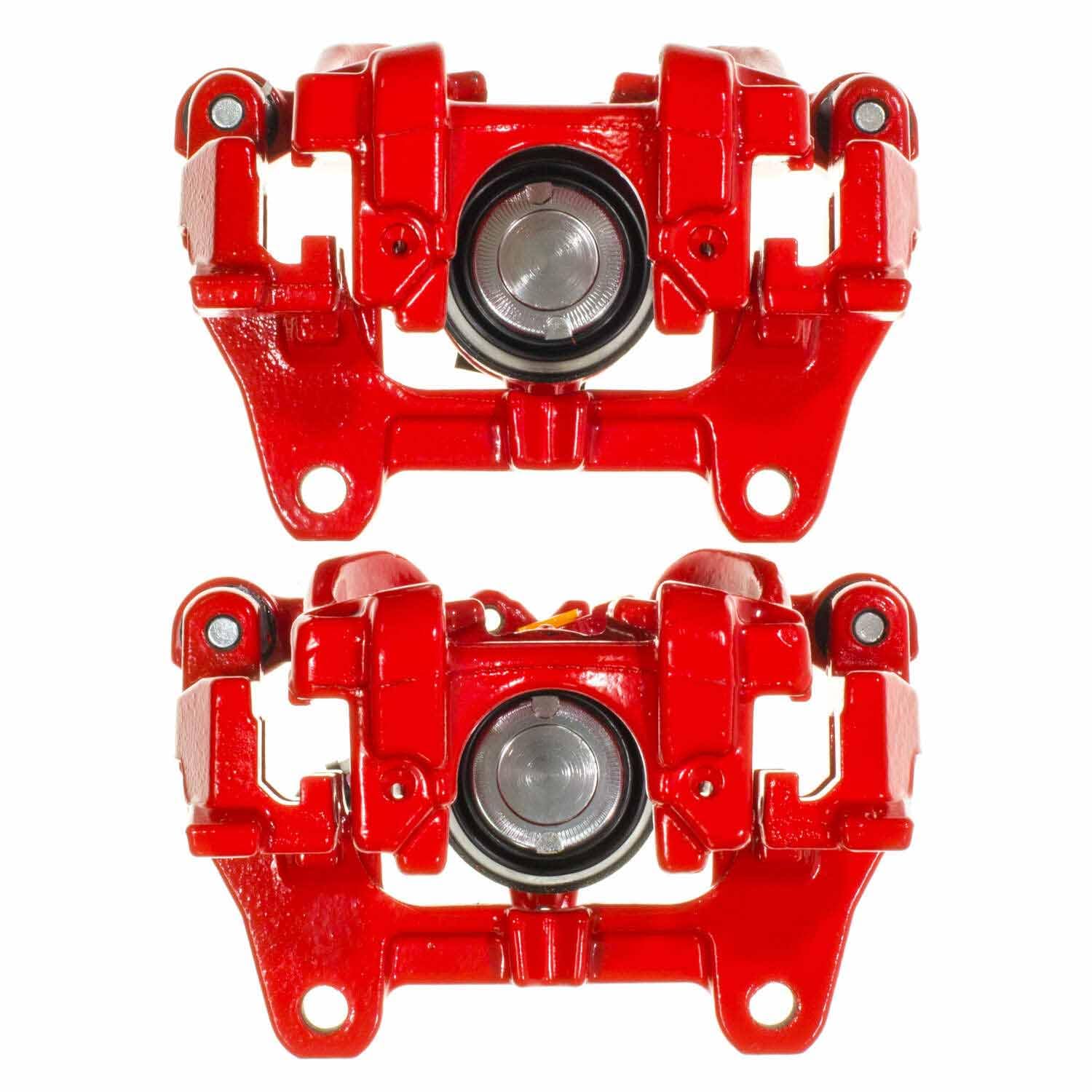 Power Stop S15140 Rear Pair of High-Temp Red Powder Coated Calipers