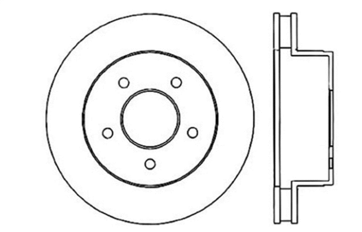 Sport StopTech Cross Drilled Brake Rotor; Front Left 128.66022L