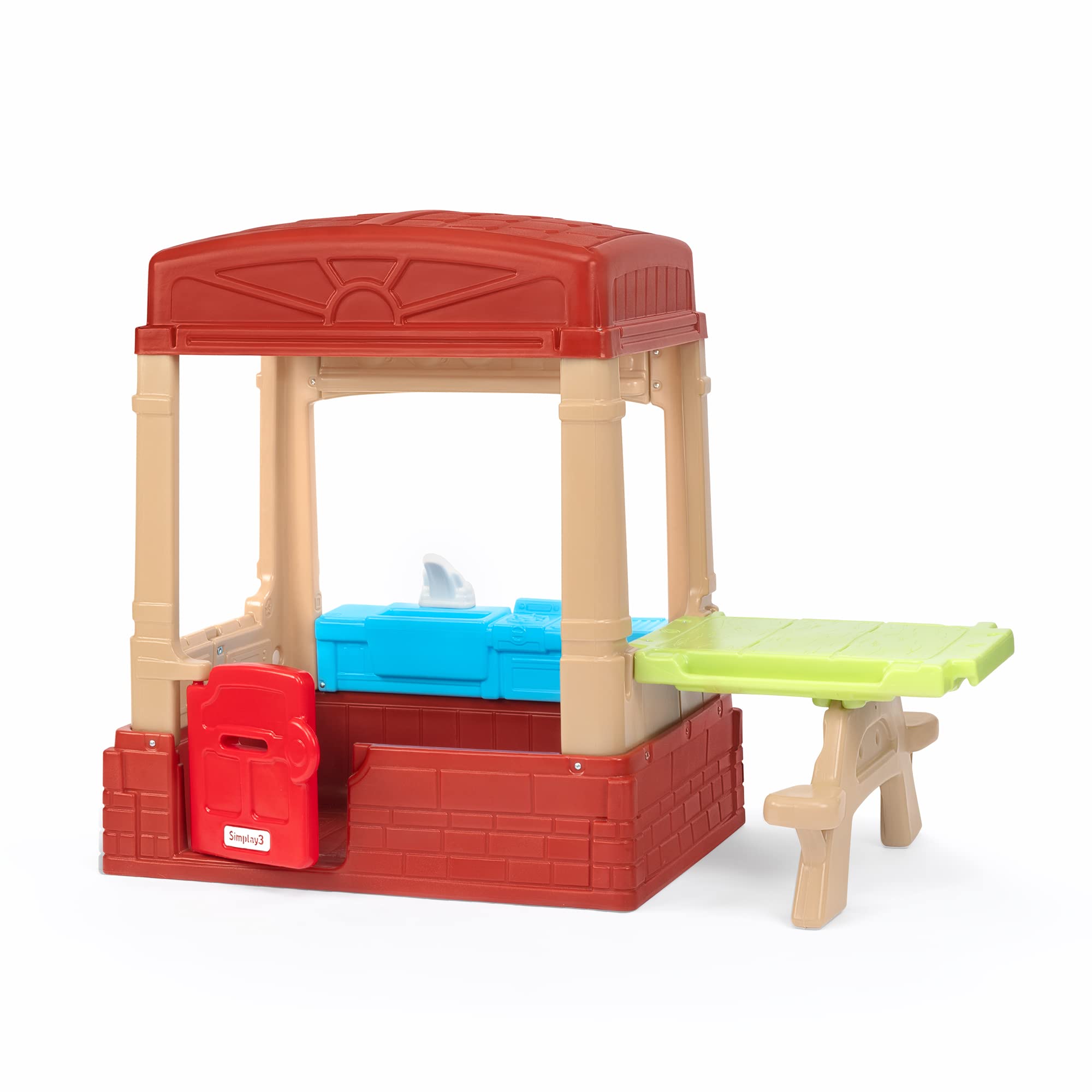 Sunny Day Simplay3 Indoor or Outdoor Cottage Picnic Playhouse for Toddlers and Young Children with Kitchenette and Picnic Table…
