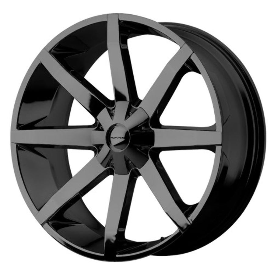 KMC Slide Wheels KM651 Gloss Black Finish (24x9.5"/6x135mm)