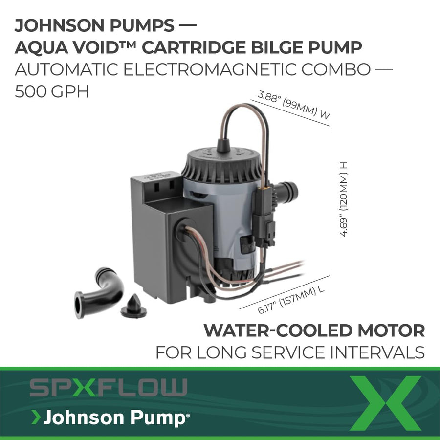 Aqua Void Johnson Pump 10-13637-01 Electro-Mag Combo - 12V, 500 GPH