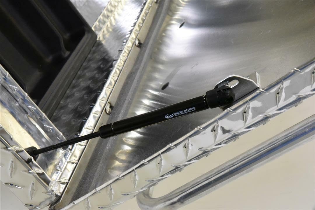TrailFX Tool Box Low Profile Fits 1987-2025 Ford F-150 Crossover Single Lid with Rail, Diamond Tread Bright Aluminum 69 Inch Wide 8.4 Cubic Feet T-Handle TrailFX 120691
