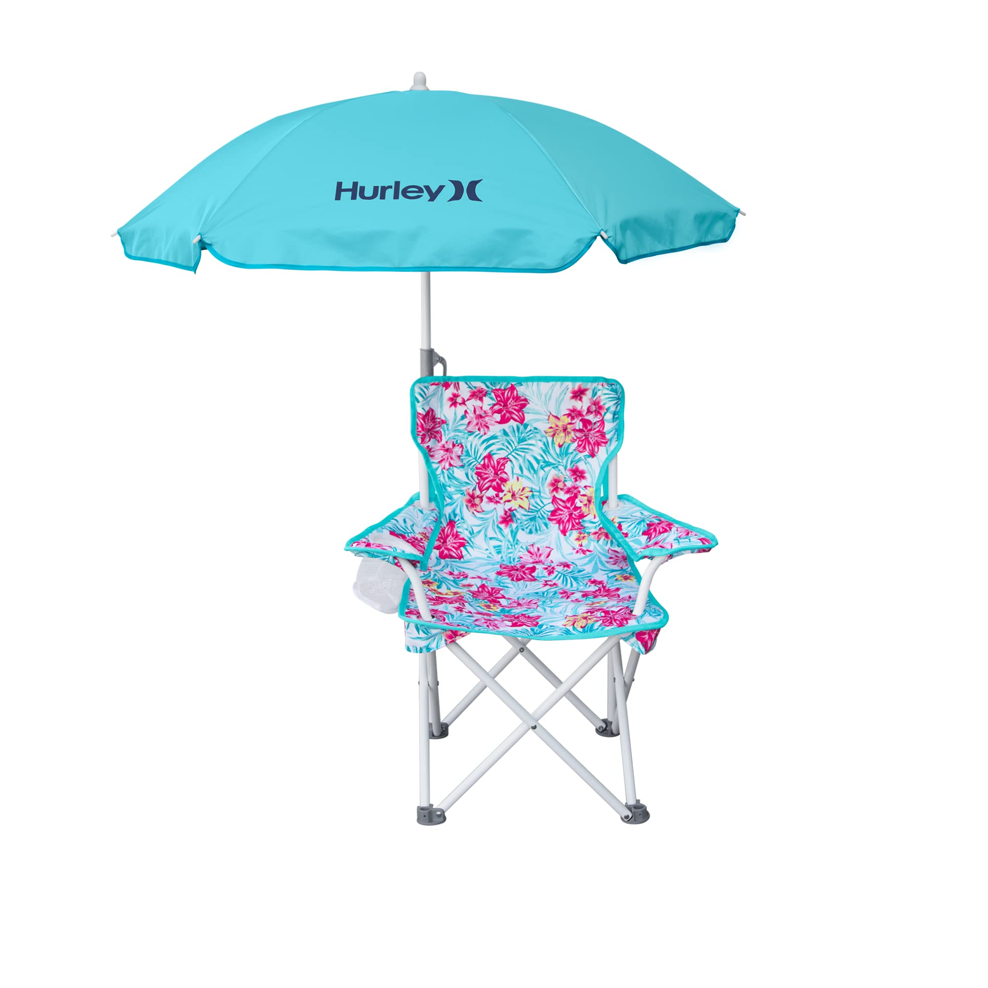 Kids Hurley Quad Chair with Umbrella, One Size, Lily Aqua