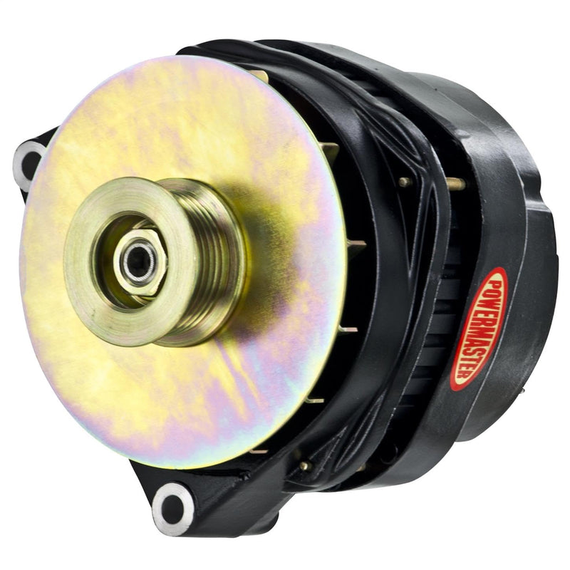 Alt GM CS144 Powermaster Black 200A 6 grv Pulley/Baffle PLFS Computer Compatible VR