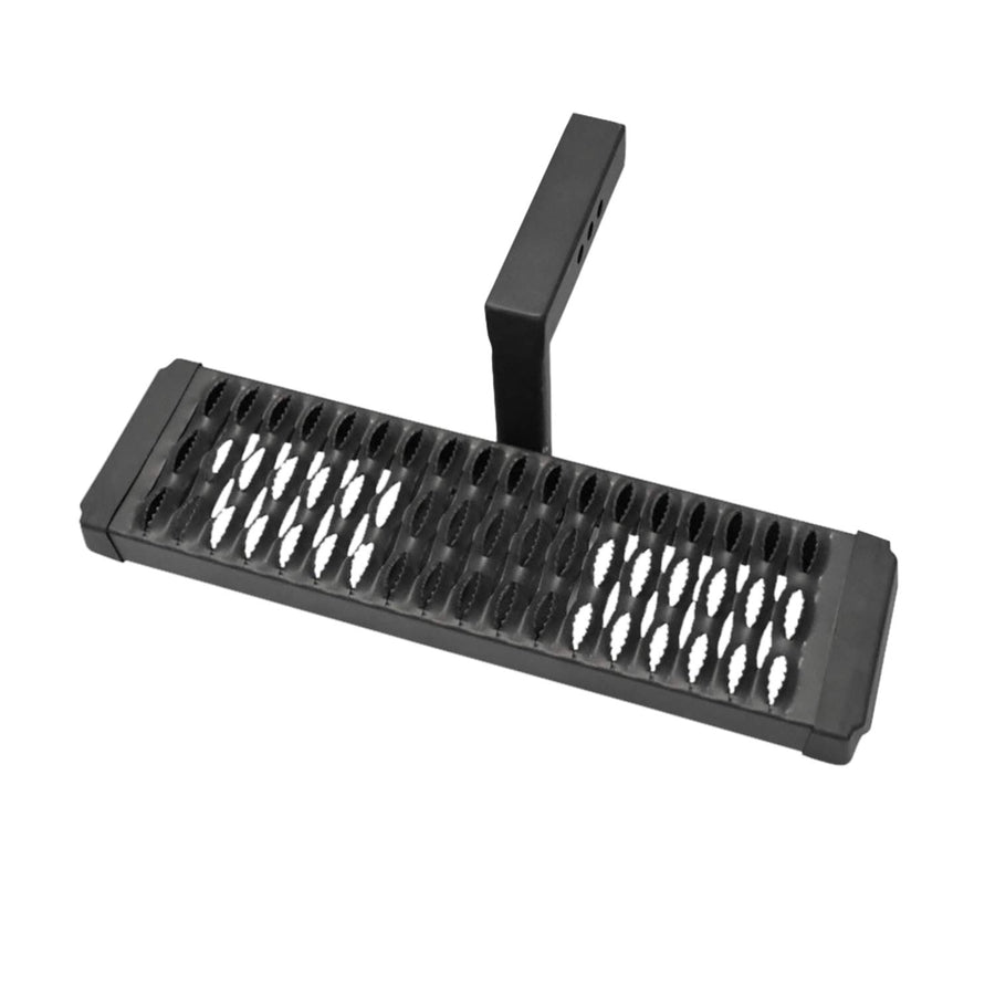 TrailFX Hitch Step Titanium Black Powder Coated for 2 Inch Receivers Aluminum 22 Inch x 6.5 Inch 6 Inch Drop Down Stationary Aggressive Step TrailFX AHS002B