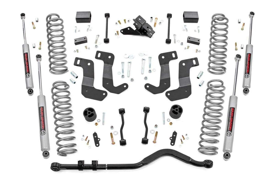 3.5" Rough Country Lift Kit w/ N3 Shocks for Jeep Wrangler Unlimited JL (2018-2023) 4-Door - Fits up to 35" Tires