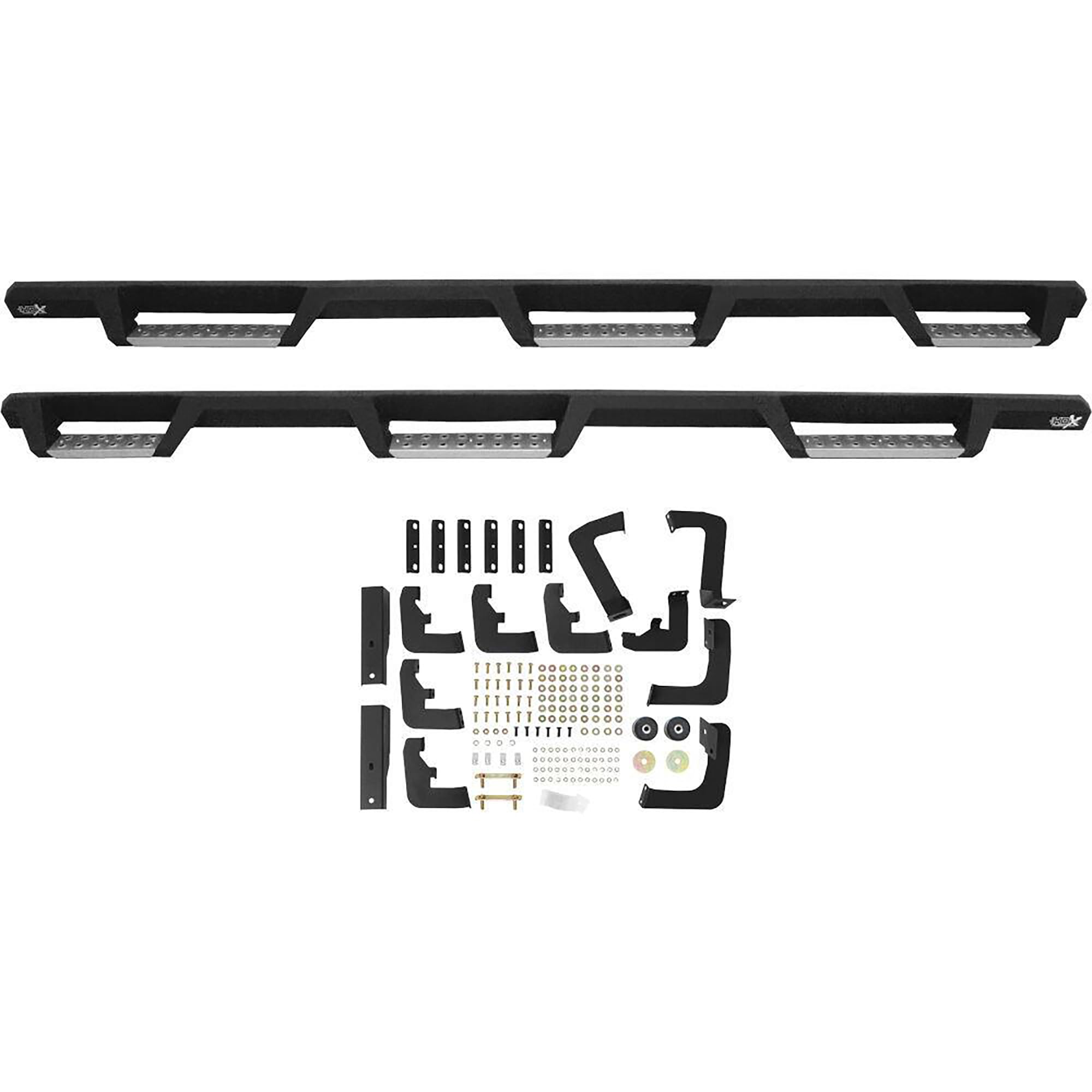 Westin HDX 56-5340252 Stainless Drop Wheel to Wheel Nerf Bars fits 2017-2022 F250 F350 Crew Cab 6'75" Bed Textured Black Pair