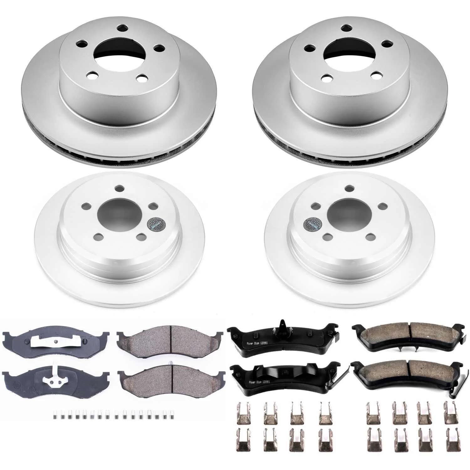 Power Stop Z17 Evolution Geomet Coated Brake Kit Front & Rear For Jeep Grand Cherokee 1993-1998 [Model Specific]