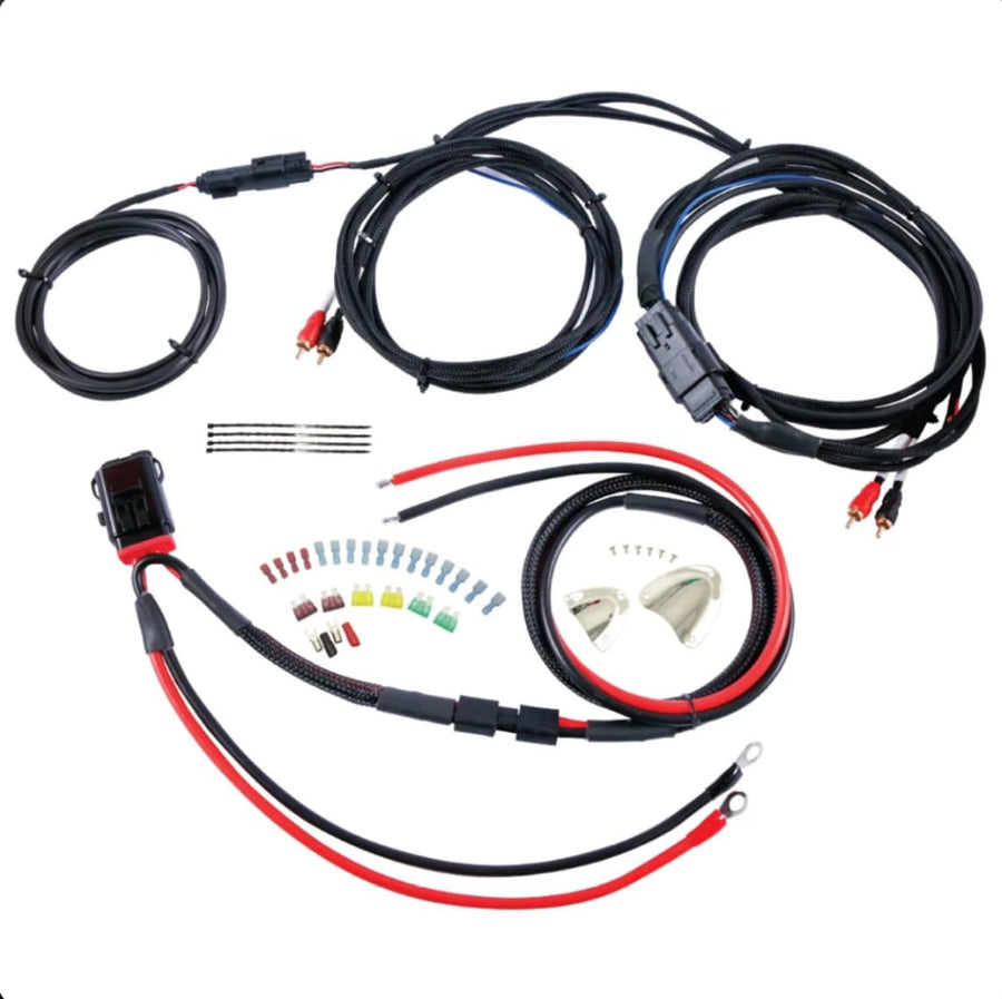 Harley Davidson Specific Cerwin Vega RPM 2-Ch Wiring Kit, Waterproof Fuse Holder, 8 Gauge OFC Power, ANL Fuse, RCA Cables & More for Ultimate Motorcycle Audio Experience CMHR2